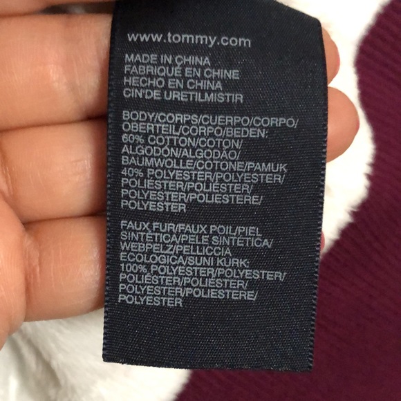 Tommy Hilfiger faux fur hoodie. - Picture 9 of 11